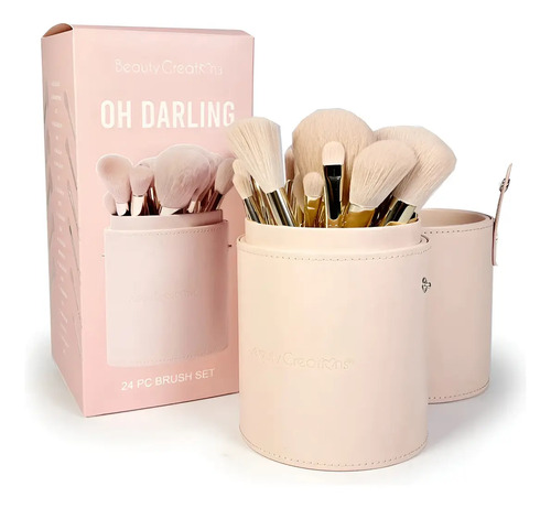Set Pro 24 Brochas + Estuche Cilindro Jumbo Beauty Creations | Envío gratis
