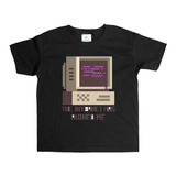 Remera Negra Adultos Pixel R22