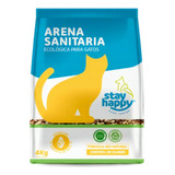 Arena Sanitaria Ecologica Gatos Stay Happy Aroma Natural 4k X 4kg De Peso Neto  Y 4kg De Peso Por Unidad