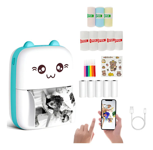 Mini Impresora Térmica Inalámbrica Bluetooth Portátil.