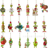 18 Pzs De Decoración Colgante For Árbol De Navidad Grinch,u3