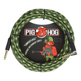 Cable Pig Hog Pch20cfr Plug Angular Para Guitarra Bajo 6 Mts