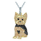 Collar Plata 925 Perro Yorkshire Mascota Joyas Perrito