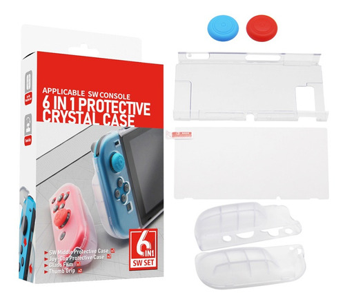 Carcasa Transparente + Lamina De Vidrio H9 Nintendo Switch