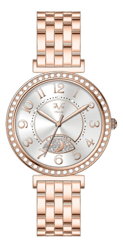 Reloj De Mujer V1969 Italia 1121-35 Oro Rosa De Números
