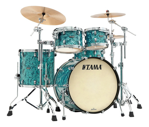 Bateria Tama Starclassic Maple 4 Cuerpos Bombo 22 Turquoise