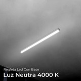 Illux Tl-1507.b Regleta Led 57cms 9w Led Luz Neutra 4000k Con Base Aluminio Color 4000k Luz Neutra