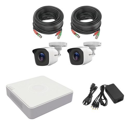 Kit 2 Camáras De Seguridad Epcom 2mp/ Dvr 4 Canales / 20mts