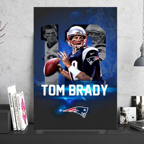 Cuadro Decorativo Tom Brady Futbol Americano Nfl Arte 50x75