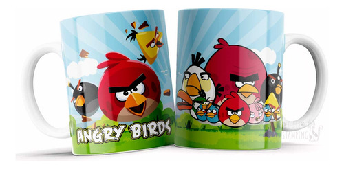 Taza Personalizada Angry Birds Juegos Dibujos Para Niños