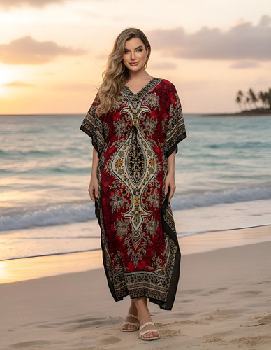 Bata Feminina Indiana Saída De Praia Boho Hippie Glamurosa | Parcelamento sem juros