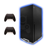 Combo Led Soporte Pared Acrilico Xbox Series X + 2 Son Ctrls