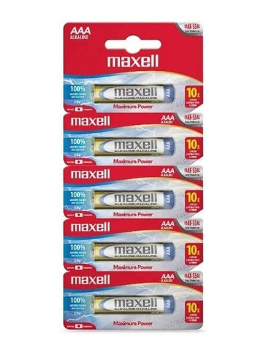 Tira De Pila Maxell Alcalina Aaa X 5 Unidades