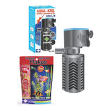 Filtro Interno Pecera Acuario 40-80 L + Hojuelas Peces 125 G