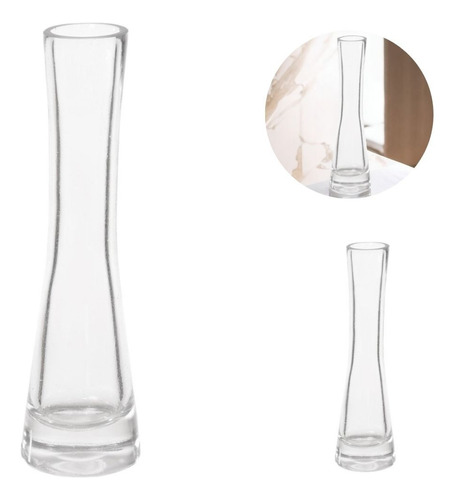 Vaso Claro De Vidro Para Tulipas Transparente Moderno 15cm