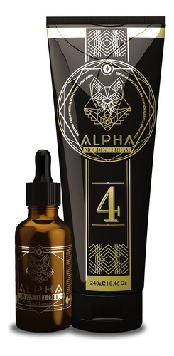 Kit Ouro Aceite Barba Bigote Oil Y Pomada Moldeadora Alpha