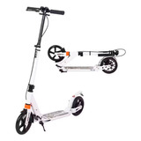 Scooter Urbana Mecánica Con Freno De Disco Adultos Niños Color Blanco Urban Scooter