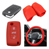 Cubre Volante + Funda Llave Silicona - Grand Picasso - Rojo