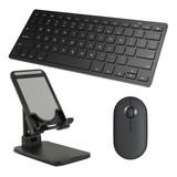 Teclado E Mouse Bluetooth, Suporte Para Tablet 10.5 Preto