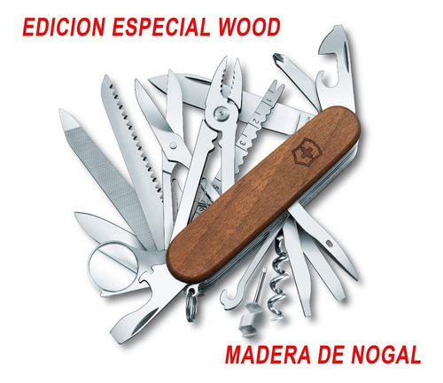 Navaja Suiza Victorinox Swisschamp Edicion Madera Nogal