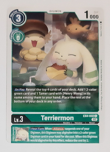 Carta Tcg Terriermon Ex4 32 C Digimon 