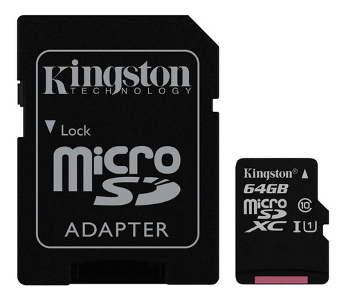 Tarjeta De Memoria Kingston Sdcx10 Con Adaptador Sd 64gb