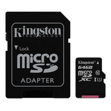 Tarjeta De Memoria Kingston Sdcx10 Con Adaptador Sd 64gb