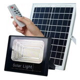 Foco Led 300w + Panel Solar + Control Remoto Luz Proyector 