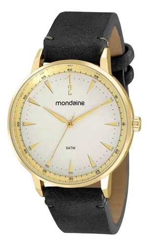 Relógio Masculino Mondaine Dourado Prova Dágua 32240gpmvdh1
