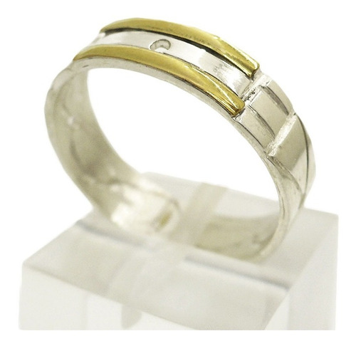 Anillo Atlante De Plata 925 Y Oro Regalo Hombre Mujer