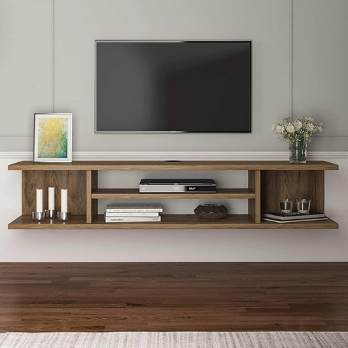 Repisa Flotante 120 Cm Mesa Tv / Madera Sólida 