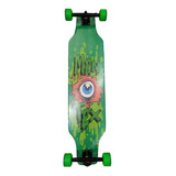 Skate Longboard Mentex 94cm Completo Montado - Eye Verde