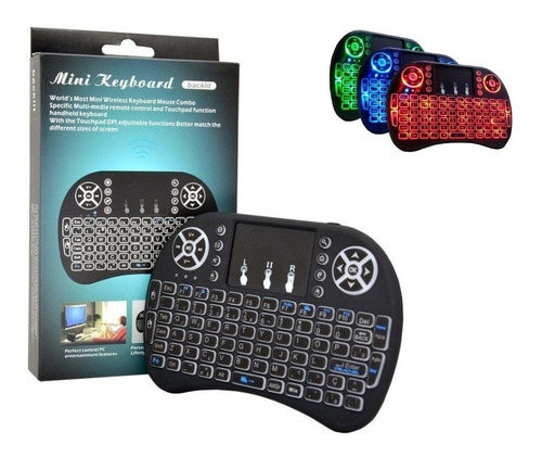 Mini Teclado Controle Sem Fio Para Smartv Tv Box Pc