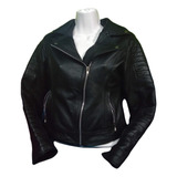 Chamarra De Piel Para Mujer Tipo Biker