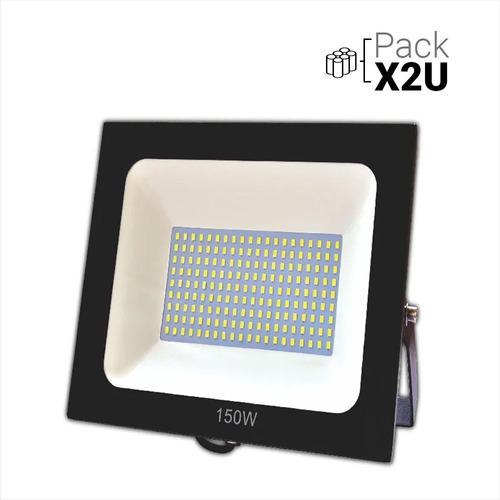 Proyector Reflector Led 150w Frío Super Chato Pack X 2u.