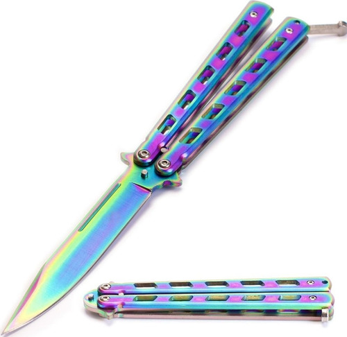 Mariposa Navaja Tornasol Practica Cuchillo Truco Csgo