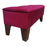 Banqueta Baul Hvm Fucsia Felpa