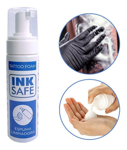 Espuma Antibacterial - Espuma Limpiadora Para Tatuaje 200ml