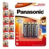 44 Pilhas Alcalinas Aaa 3a Panasonic 11 Cart