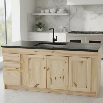 Bajo Mesada De Pino 1,80 Cajonera Y Guías Metálicas Fábrica | MercadoLibre