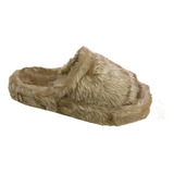 Pantuflas Peludas Abiertas Mujer Dama Chicas Peluche 