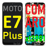 Tela Frontal Original(c/aro)moto E7 Plus(xt2081)+capa+plcl3d