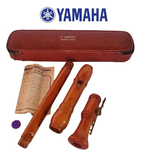 Flauta Doce Yamaha Tenor Germânica De Madeira Made In Japan