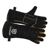 Leaseek Guantes De Soldadura, Guantes De Barbacoa De Cuero R