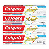 Crema Dental Con Blanqueador, 4.8 Oz, 4 Unidades, Colgate