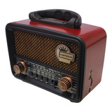 Radio Radinho Retro Estilo Antigo Madeira Am Fm Com Antena