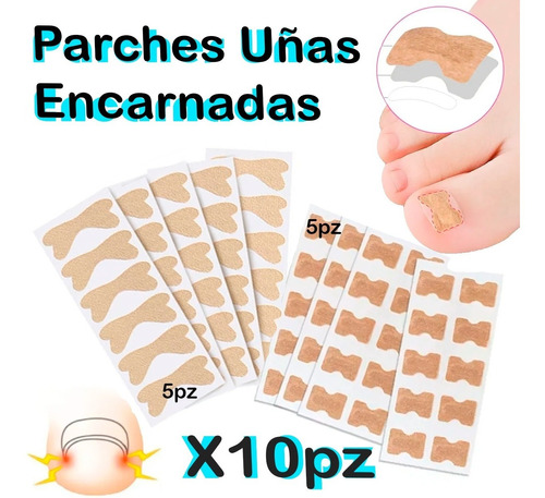 Kit Parches De Corrección Uñas Encarnadas Pegatinas 10pz F 