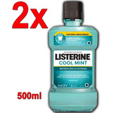 Listerine Kit C/02 Enxaguante Bucal Cool Mint Hortelã 500ml 
