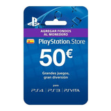 Psn Card 50 Euros Ps4 Ps3 Vita Plus España Envio Inmediato