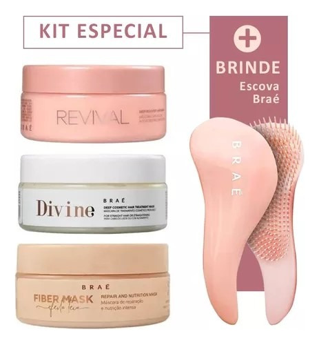 Máscaras Braé - Hidratação + Nutrição + Reconstrução